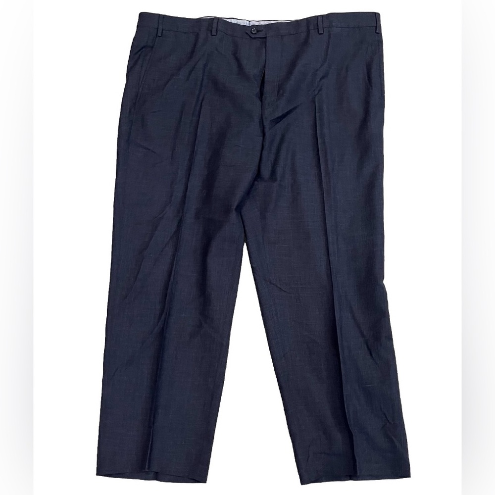 Sartore Blue Vitale Barberis Canonico wool Blend pants made in Italy